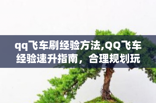 qq飞车刷经验方法,QQ飞车经验速升指南，合理规划玩法轻松解锁等级福利