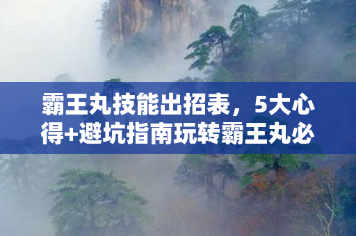 霸王丸技能出招表，5大心得+避坑指南玩转霸王丸必看！新手秒变大神的进阶秘籍
