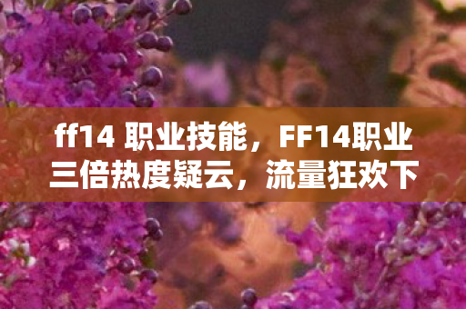 ff14 职业技能,FF14职业三倍热度疑云,流量狂欢下,谁在让玩家心寒? ff14 职业技能,FF14职业三倍热度疑云,流量狂欢下,谁在让玩家心寒?