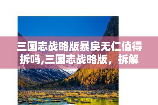 三国志战略版暴戾无仁值得拆吗,三国志战略版，拆解战法暴戾无仁的适配逻辑与实战妙用
