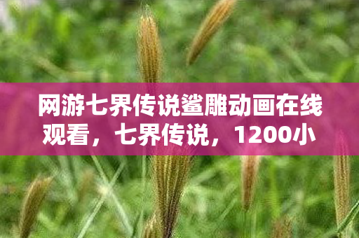 网游七界传说鲨雕动画在线观看，七界传说，1200小时谜局终解，百万玩家泪目于2027年3月15日集体删号事件