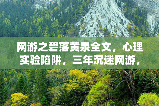 网游之碧落黄泉全文,心理实验陷阱,三年沉迷网游,细思极恐的自我囚禁 网游之碧落黄泉全文,心理实验陷阱,三年沉迷网游,细思极恐的自我囚禁