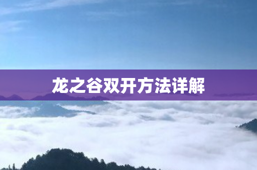 龙之谷双开方法详解图片