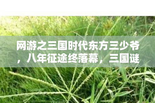 网游之三国时代东方三少爷,八年征途终落幕,三国谜局谁人解?关服泪目无言语 网游之三国时代东方三少爷,八年征途终落幕,三国谜局谁人解?关服泪目无言语