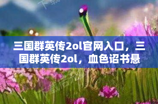 三国群英传2ol官网入口，三国群英传2ol，血色诏书悬案，毛骨悚然线索指向十年困局