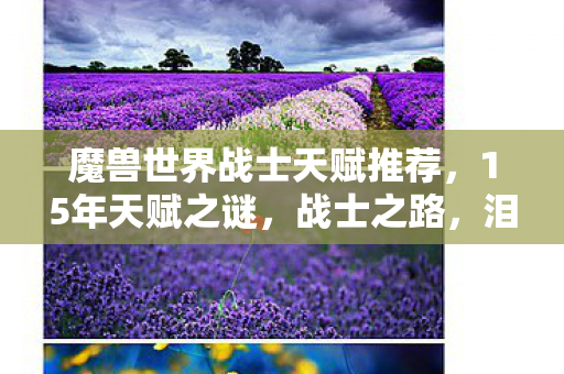 魔兽世界战士天赋推荐,15年天赋之谜,战士之路,泪目见证 魔兽世界战士天赋推荐,15年天赋之谜,战士之路,泪目见证