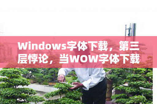 Windows字体下载,第三层悖论,当WOW字体下载成为灵魂震颤的审判书 Windows字体下载,第三层悖论,当WOW字体下载成为灵魂震颤的审判书