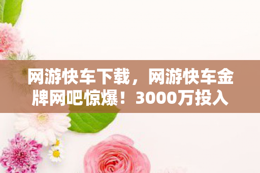 网游快车下载，网游快车金牌网吧惊爆！3000万投入背后隐情，真相让人吓一跳！