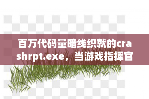 百万代码量暗线织就的crashrpt.exe,当游戏指挥官的头皮发麻时刻 百万代码量暗线织就的crashrpt.exe,当游戏指挥官的头皮发麻时刻