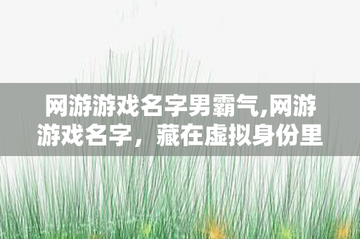 网游游戏名字男霸气,网游游戏名字,藏在虚拟身份里的玩家专属浪漫 网游游戏名字男霸气,网游游戏名字,藏在虚拟身份里的玩家专属浪漫