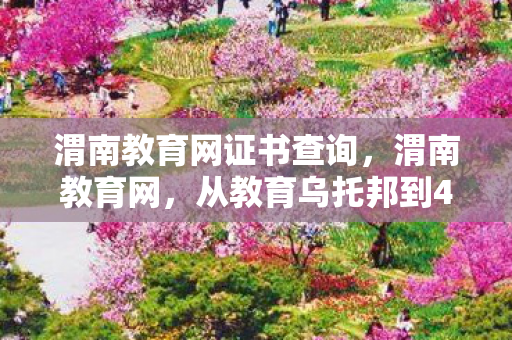 渭南教育网证书查询，渭南教育网，从教育乌托邦到404狂欢的落差真相，笑着笑着就哭了