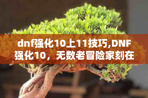 dnf强化10上11技巧,DNF强化10，无数老冒险家刻在青春里的情怀安全线