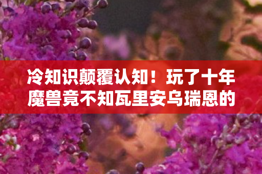 冷知识颠覆认知!玩了十年魔兽竟不知瓦里安乌瑞恩的隐藏真相,令人目瞪口呆! 冷知识颠覆认知!玩了十年魔兽竟不知瓦里安乌瑞恩的隐藏真相,令人目瞪口呆!