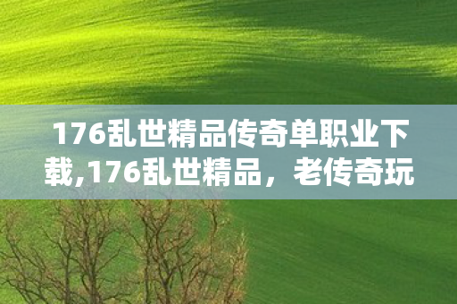 176乱世精品传奇单职业下载,176乱世精品,老传奇玩家的复古情怀栖息地 176乱世精品传奇单职业下载,176乱世精品,老传奇玩家的复古情怀栖息地
