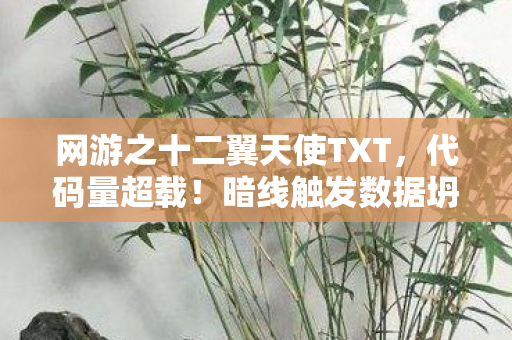 网游之十二翼天使TXT,代码量超载!暗线触发数据坍缩,玩家集体头皮发麻 网游之十二翼天使TXT,代码量超载!暗线触发数据坍缩,玩家集体头皮发麻