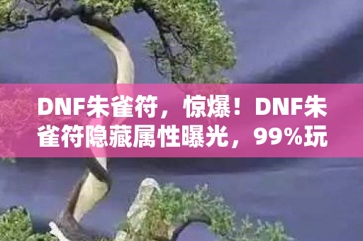 DNF朱雀符,惊爆!DNF朱雀符隐藏属性曝光,99%玩家竟不知其逆天效果? DNF朱雀符,惊爆!DNF朱雀符隐藏属性曝光,99%玩家竟不知其逆天效果?