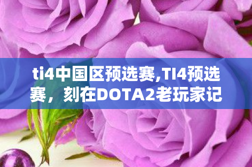 ti4中国区预选赛,TI4预选赛，刻在DOTA2老玩家记忆里的盛夏突围战