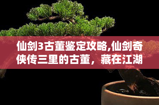 仙剑3古董鉴定攻略,仙剑奇侠传三里的古董,藏在江湖冒险里的细碎旧梦 仙剑3古董鉴定攻略,仙剑奇侠传三里的古董,藏在江湖冒险里的细碎旧梦