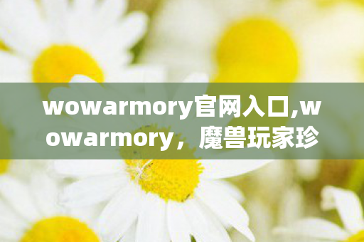 wowarmory官网入口,wowarmory，魔兽玩家珍藏多年的艾泽拉斯数字记忆锚点