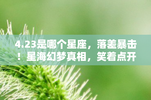 4.23是哪个星座，落差暴击！星海幻梦真相，笑着点开测评，哭着充了第18个648