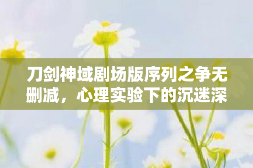 刀剑神域剧场版序列之争无删减,心理实验下的沉迷深渊,序列之争细思极恐的自我异化 刀剑神域剧场版序列之争无删减,心理实验下的沉迷深渊,序列之争细思极恐的自我异化