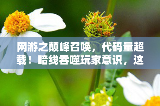 网游之颠峰召唤，代码量超载！暗线吞噬玩家意识，这场骑士对决让人头皮发麻