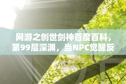 网游之创世剑神百度百科，第99层深渊，当NPC觉醒反杀玩家，谁才是真正的创世主宰？