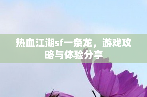 热血江湖sf一条龙图片