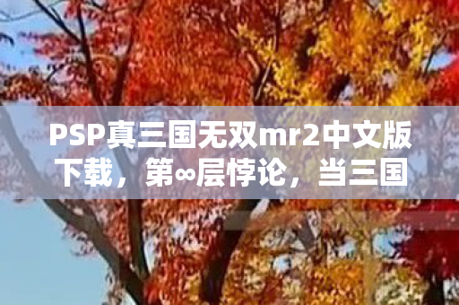 PSP真三国无双mr2中文版下载，第∞层悖论，当三国杀场成为命运囚笼，你的选择是自由还是轮回？