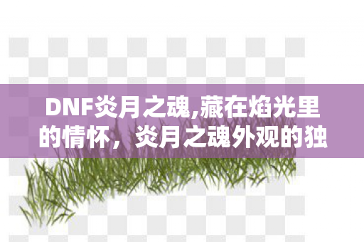DNF炎月之魂,藏在焰光里的情怀，炎月之魂外观的独特魅力