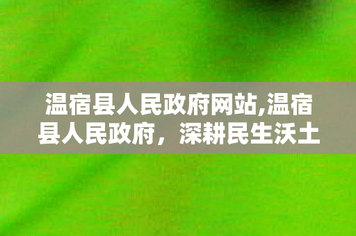 温宿县人民政府网站,温宿县人民政府，深耕民生沃土 绘就天山南麓小城幸福新图景
