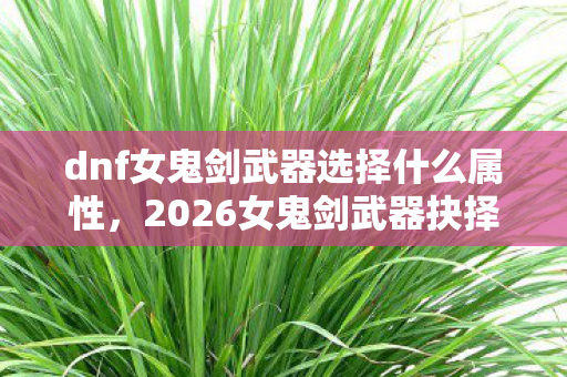 dnf女鬼剑武器选择什么属性,2026女鬼剑武器抉择,伏笔藏三年,鼻子一酸才懂谁在等 dnf女鬼剑武器选择什么属性,2026女鬼剑武器抉择,伏笔藏三年,鼻子一酸才懂谁在等