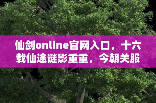 仙剑online官网入口,十六载仙途谜影重重,今朝关服泪目成殇 仙剑online官网入口,十六载仙途谜影重重,今朝关服泪目成殇