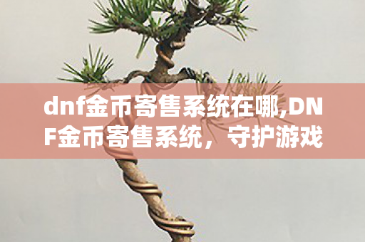 dnf金币寄售系统在哪,DNF金币寄售系统，守护游戏交易体验的贴心纽带