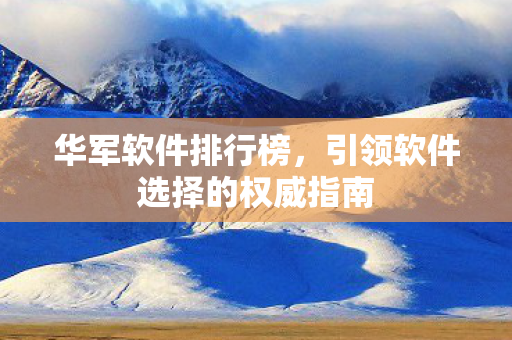 引领软件选择的权威指南图片