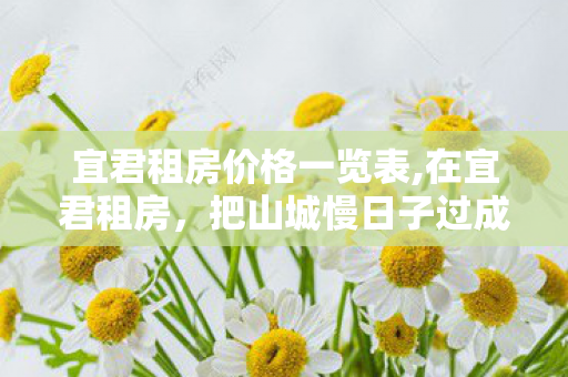 宜君租房价格一览表,在宜君租房,把山城慢日子过成日常小确幸 宜君租房价格一览表,在宜君租房,把山城慢日子过成日常小确幸