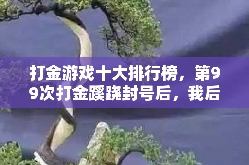 打金游戏十大排行榜，第99次打金蹊跷封号后，我后背发凉，原来我才是被游戏玩透的傀儡