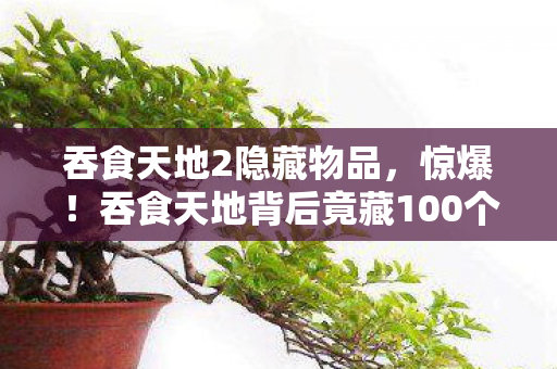 吞食天地2隐藏物品，惊爆！吞食天地背后竟藏100个未解之谜，玩家泪目真相！