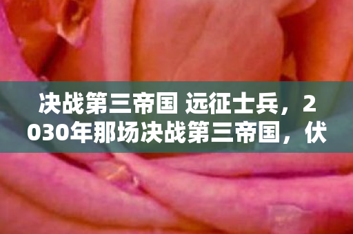 决战第三帝国 远征士兵，2030年那场决战第三帝国，伏笔藏了十年，如今想起鼻子一酸