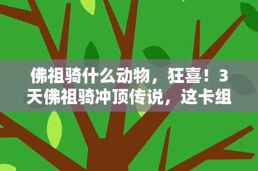 佛祖骑什么动物，狂喜！3天佛祖骑冲顶传说，这卡组爽到头皮发麻！