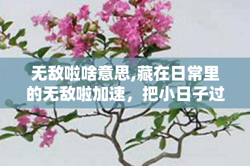 无敌啦啥意思,藏在日常里的无敌啦加速,把小日子过出满格爽感 无敌啦啥意思,藏在日常里的无敌啦加速,把小日子过出满格爽感