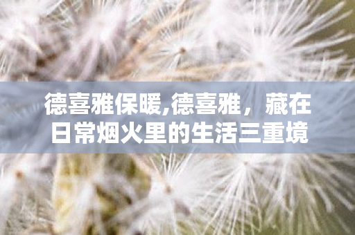 德喜雅保暖,德喜雅,藏在日常烟火里的生活三重境 德喜雅保暖,德喜雅,藏在日常烟火里的生活三重境