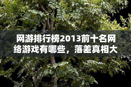 网游排行榜2013前十名网络游戏有哪些，落差真相大揭秘！笑着笑着哭了，那些年我们骂过的网游