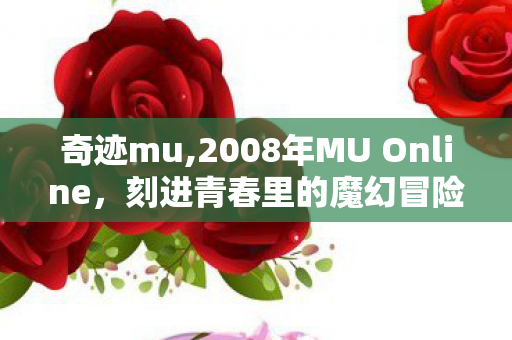 奇迹mu,2008年MU Online，刻进青春里的魔幻冒险旧时光