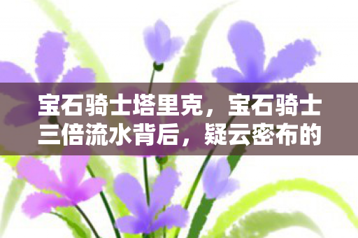 宝石骑士塔里克,宝石骑士三倍流水背后,疑云密布的资本游戏,玩家心寒的真相 宝石骑士塔里克,宝石骑士三倍流水背后,疑云密布的资本游戏,玩家心寒的真相