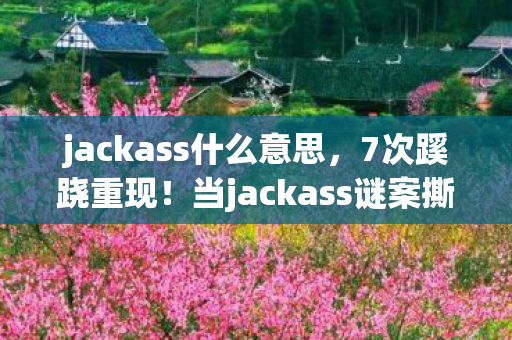 jackass什么意思,7次蹊跷重现!当jackass谜案撕开后背发凉的真相裂缝 jackass什么意思,7次蹊跷重现!当jackass谜案撕开后背发凉的真相裂缝