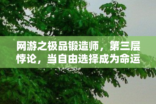 网游之极品锻造师,第三层悖论,当自由选择成为命运枷锁,灵魂在爆炸中震颤 网游之极品锻造师,第三层悖论,当自由选择成为命运枷锁,灵魂在爆炸中震颤