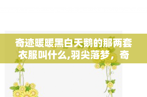 奇迹暖暖黑白天鹅的那两套衣服叫什么,羽尖落梦,奇迹暖暖黑白天鹅套装的浪漫叙事 奇迹暖暖黑白天鹅的那两套衣服叫什么,羽尖落梦,奇迹暖暖黑白天鹅套装的浪漫叙事