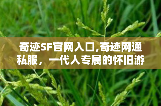 奇迹SF官网入口,奇迹网通私服,一代人专属的怀旧游戏青春自留地 奇迹SF官网入口,奇迹网通私服,一代人专属的怀旧游戏青春自留地