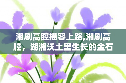 湘剧高腔描容上路,湘剧高腔,湖湘沃土里生长的金石声韵 湘剧高腔描容上路,湘剧高腔,湖湘沃土里生长的金石声韵